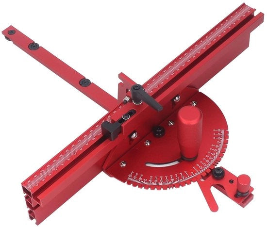 Misuratore di angolo multifunzionale in alluminio - Accessori per seghe a tavolo - Adatto per diverse seghe - 48,2 x 1...