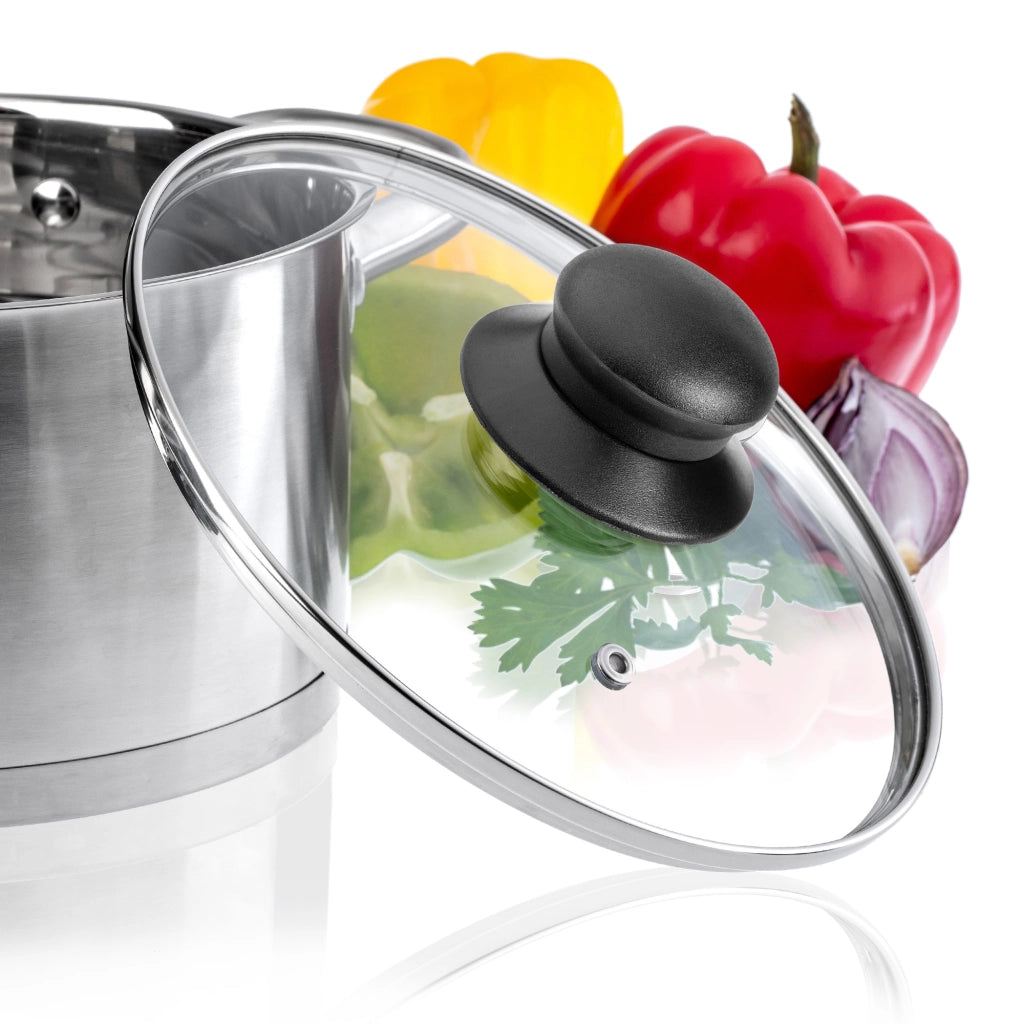 Set di 2 coperchi in vetro KADAX da 24 cm, resistenti al calore, per pentole e padelle.