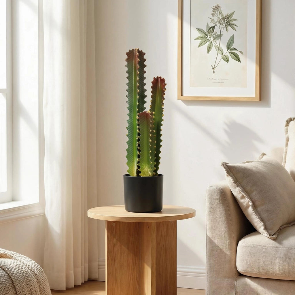 Pianta Artificiale Cactus in Vaso Verde ¨C Minimal ¨C 66 cm