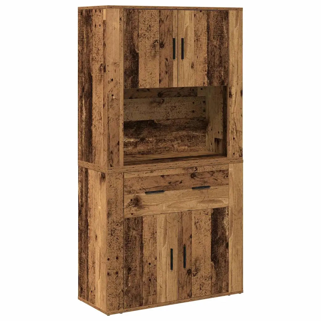 Highboard Legno vecchio 80 x 33 x 150 cm Legno multistrato 3334340