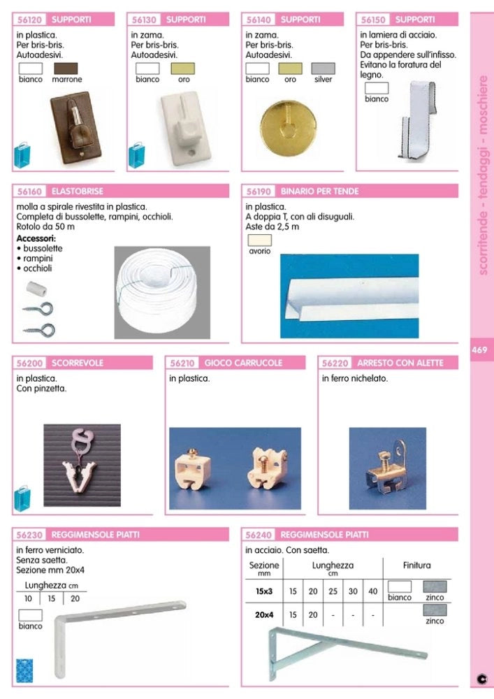 100pz supporto adesivo per bris bris bianco cod:ferx.17969