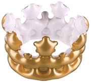 Corona Opblaasbaar - Festa di Compleanno con Corona d'Oro - Accessori per Costume - Carnevale - Idea Regalo - Materiali di Alta Qualità - Corona da Festa