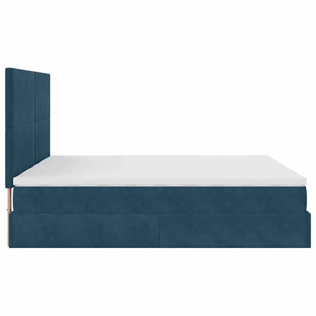 Struttura Letto Pouf con Materassi 180x200 cm Velluto 3314607
