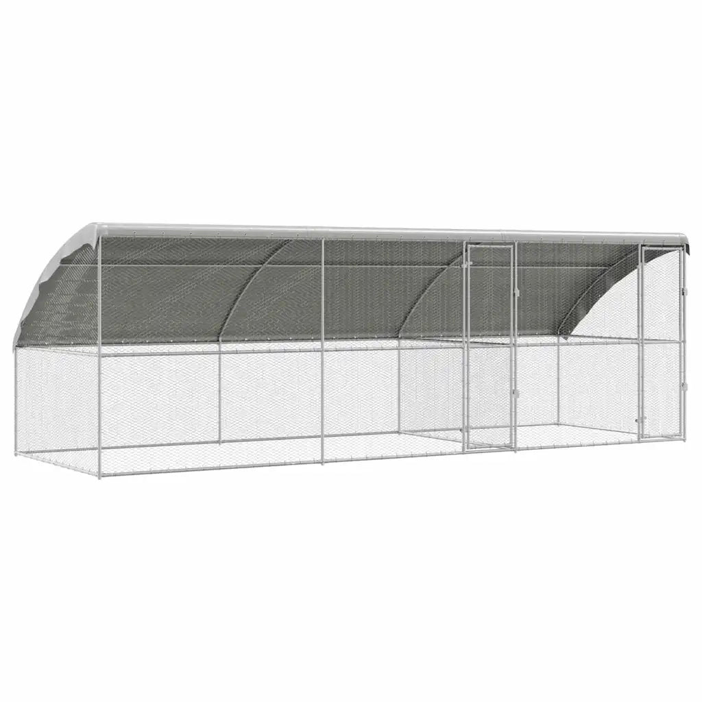 Gabbia per polli 3 pcs Argento 600 x 200 x 200 cm 3368320