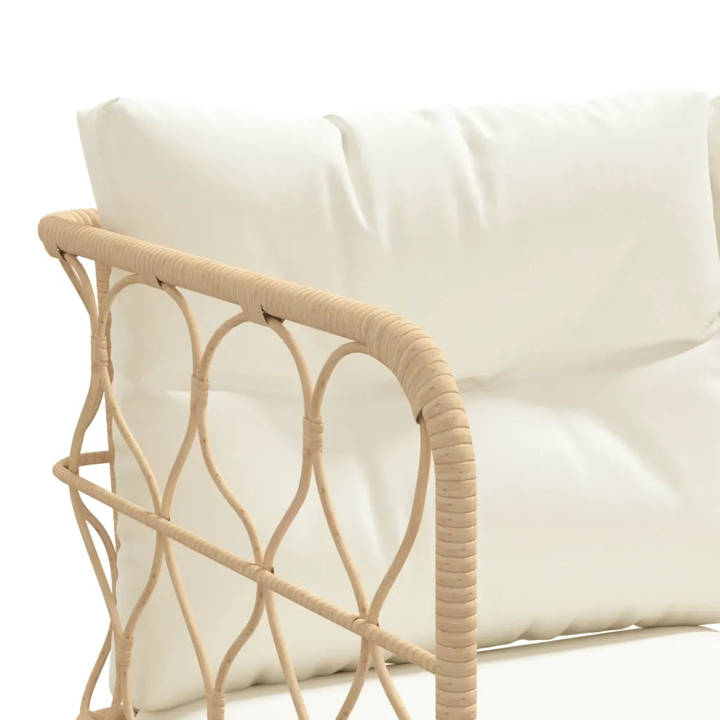 Set Divano da Giardino con Cuscini Nero Acciaio e Textilene 3283748