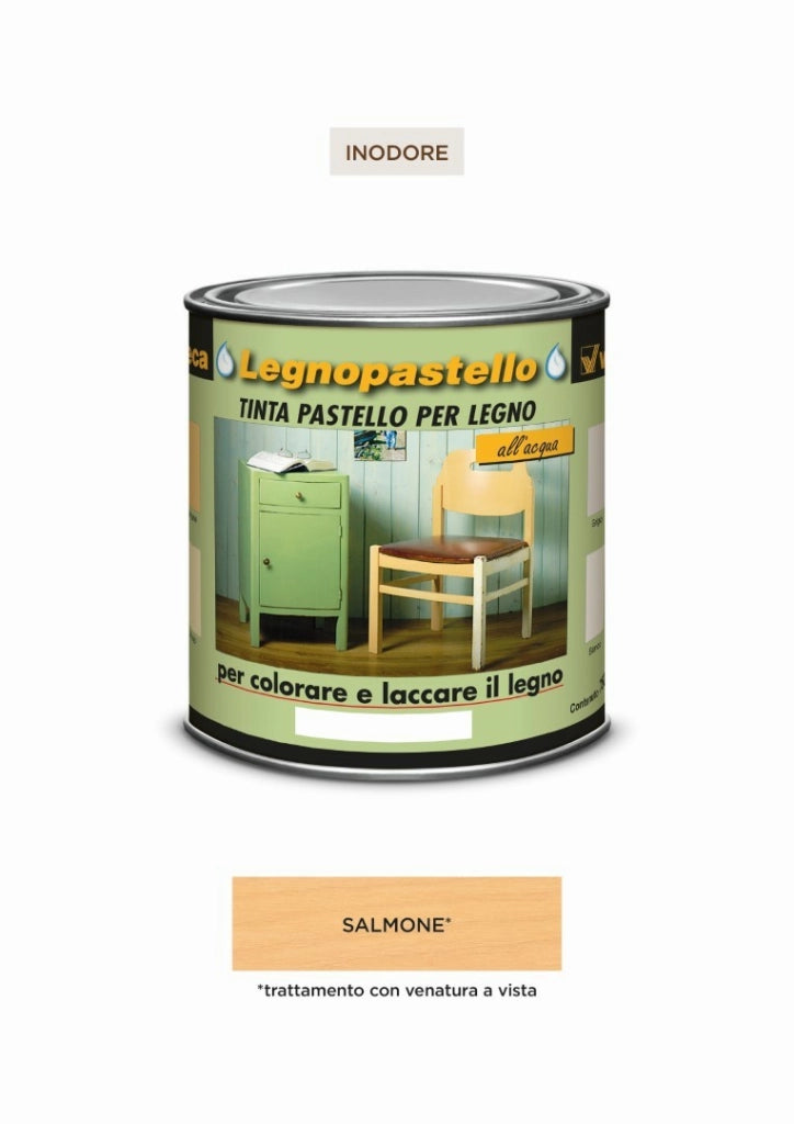 Legnopastello Tinta Ml 250 Salmone - Veleca