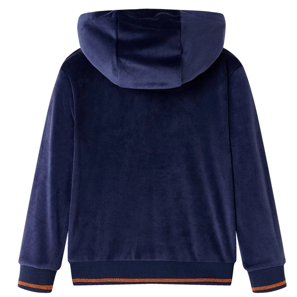 Giacca con Cappuccio da Bambina Blu Marino 104 14320