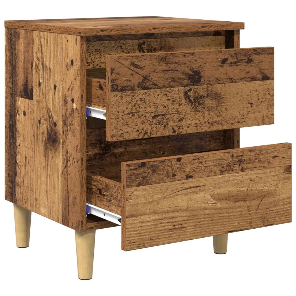 Armadietto per letto con cassetto Legno vecchio 40 x 35 x 50 cm CFW3695685