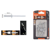 Trade Shop - Set 12pz Rivetti Rivetto 4.8x16mm Accessori Bricolage Ferramenta Fai Da Te 90822 -