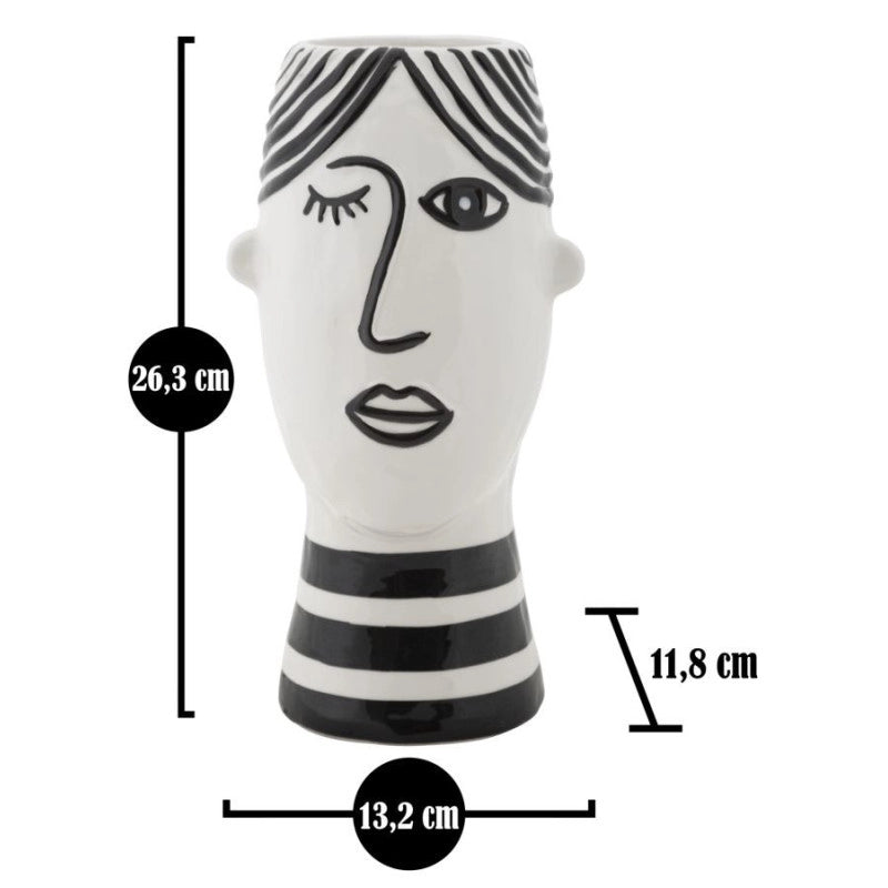 Vaso Face cm 13,2x11,8x26,3