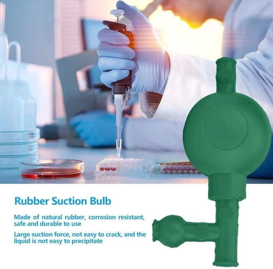 Rubberen Zuigbol Kwantitatief 3 Kleppen Pipetteervulbol per Laboratori Industriali e Chimici - 3 Fasi