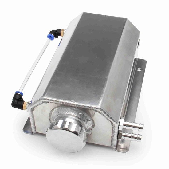 Serbatoio di liquido refrigerante 1L - Alluminio - Reservatorio di overflow - Tappo di chiusura - Indicatore del livello del liquido - Installazione facile - Alta durata - Reservatorio di overflow