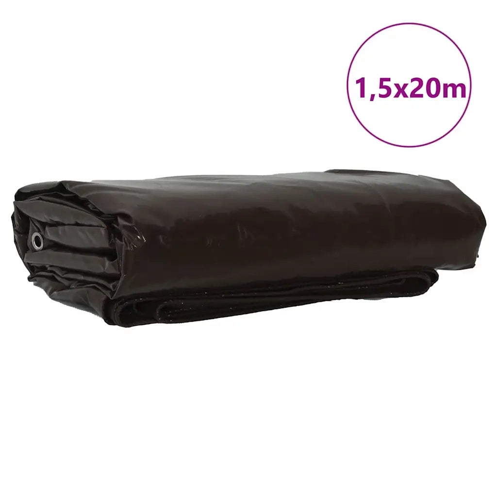 Telo 650g / m² Marrone 1,5 x 20 m Tela con rivestimento in PVC 42017717