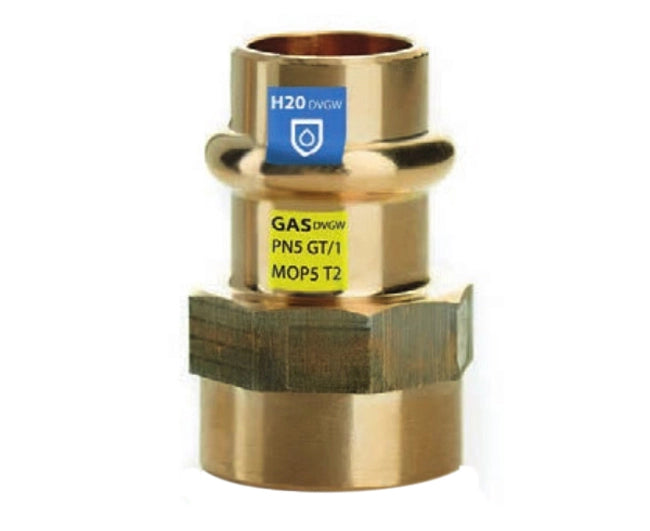 RACCORDO DIRITTO A PRESSARE FEMMINA IN BRONZO SERIE FRABOPRESS KOMBI 11/4Ø35   FRA-BO SPA