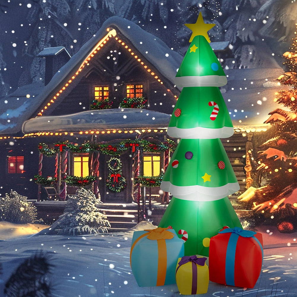 Gonfiabile Albero di Natale XXL Decorazione LED Natalizia Addobbo Esterno 240 cm