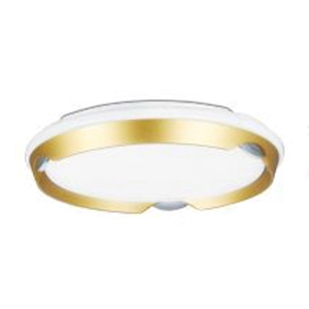Trade Shop - Plafoniera Led Rotonda Da Soffitto Cerchio Oro Bianco 45w Luce Fredda 6500k 71701 -