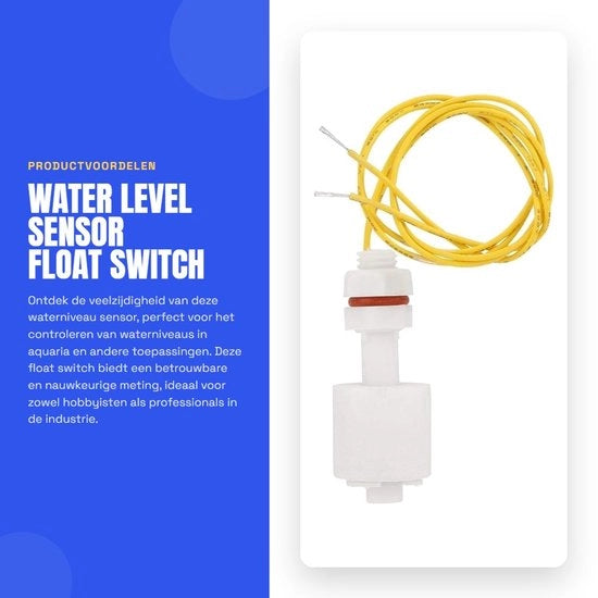 Sensore di Livello Acqua - Interruttore a Flusso - Alta Stabilità - Blu - Sicuro da Utilizzare - Per Acquari e Apparecchi - 110 Volt