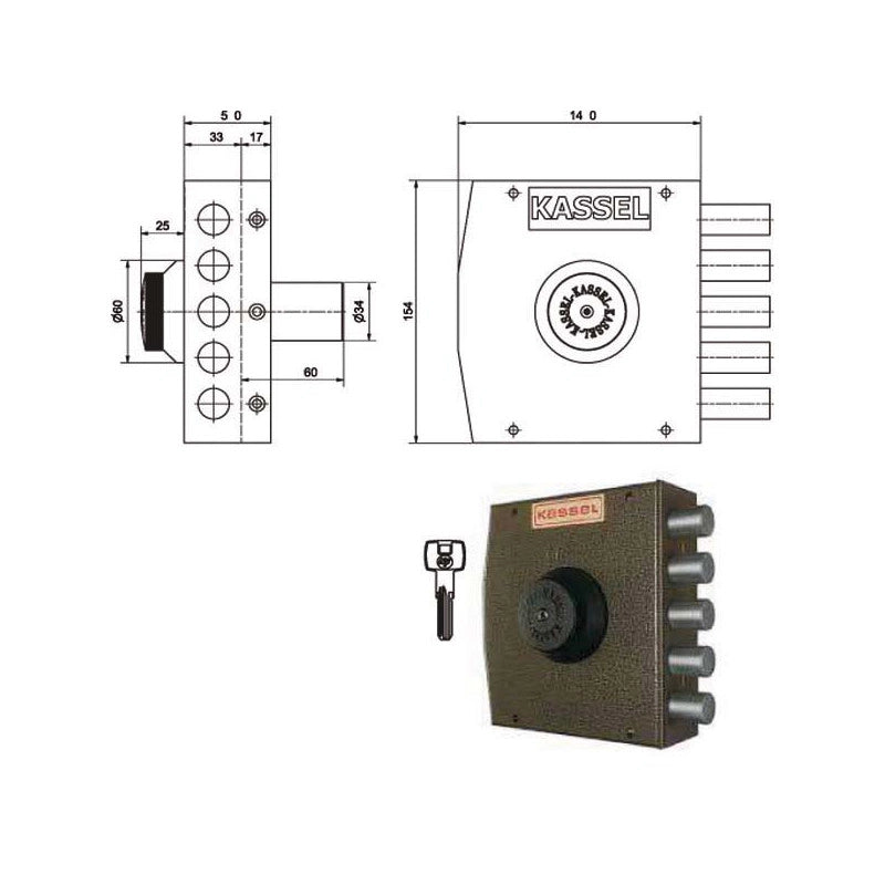 Serratura Sic.Semplice Sx Pompa 2102/Cp Kassel