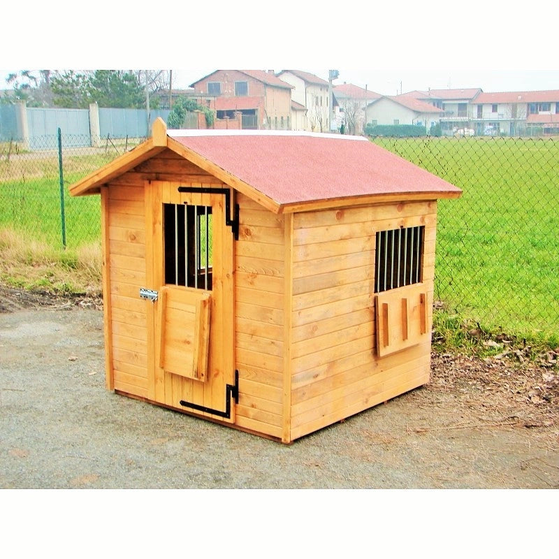 Canile in Legno con pavimento, perline da 19mm mod. C150