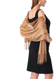 Scialle elegante in chiffon - Dimensioni 185 cm x 65 cm - Leggero e soffice
