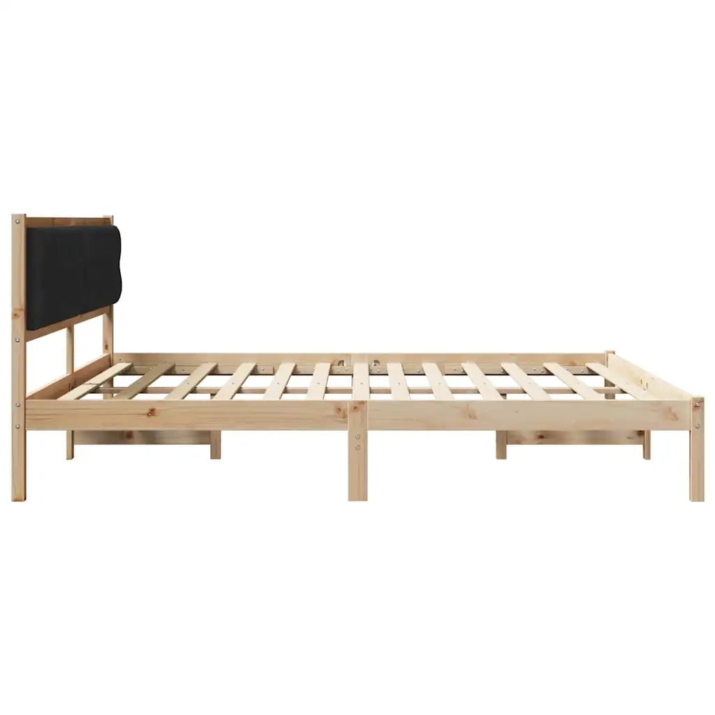 Struttura del letto Nero 200 x 200 cm Pino massello 3394235