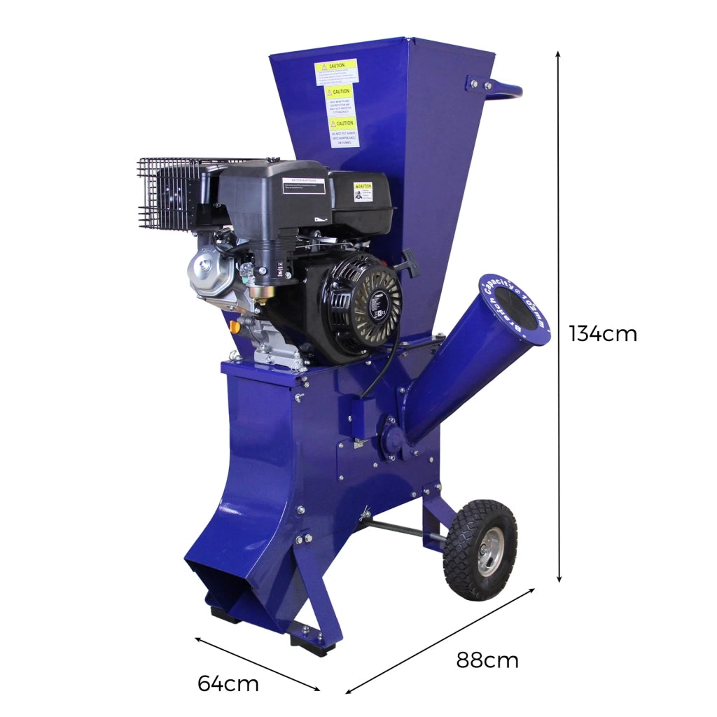 Cippatrice 15HP 420cc Benzina per Distruzione Legna, Rami, Ramoscelli e Foglie