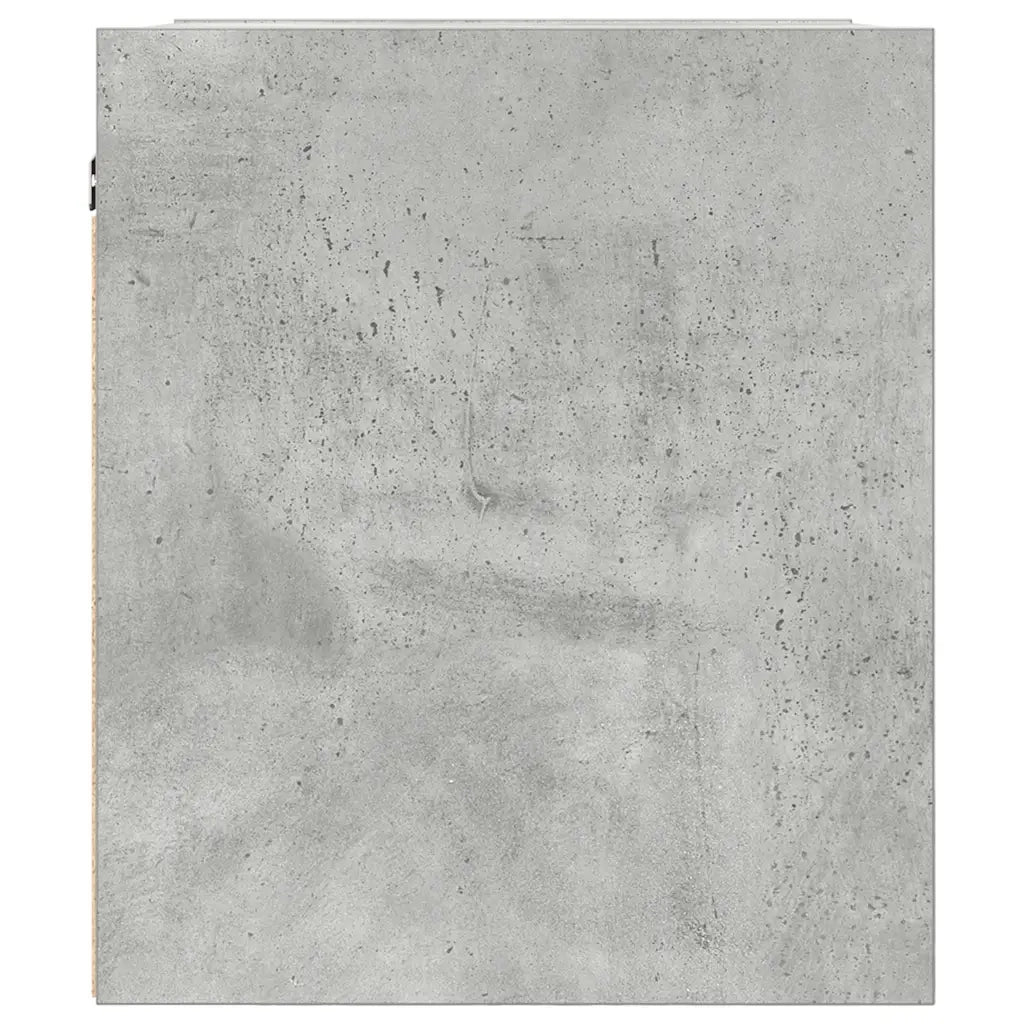 Set di 2 Comodini | Armadio da Notte | Mobiletto da notte a Muro Grigio Cemento 38x34x40 cm