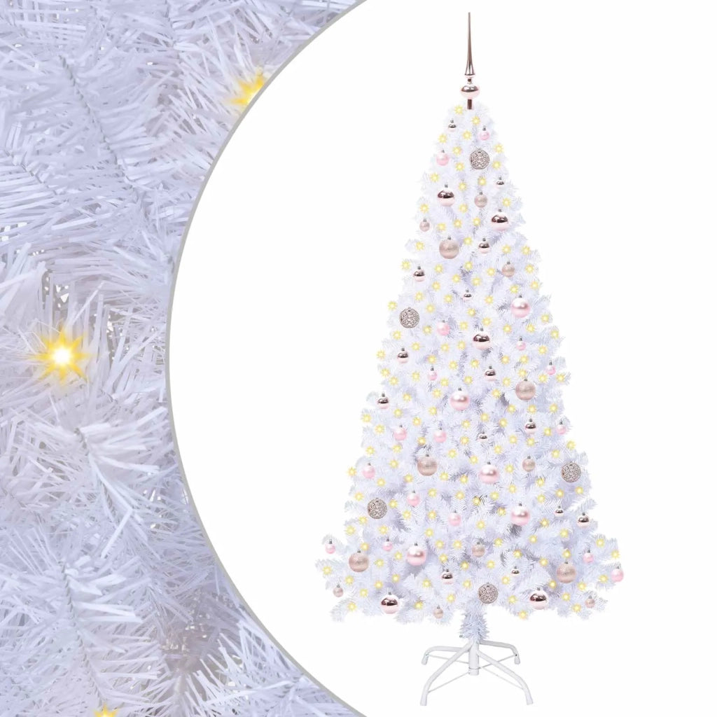 Albero di Natale artificiale Bianco 180 cm PVC e Acciaio 3426769