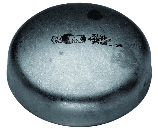 FONDELLO BOMBATO A SALDARE IN ACCIAIO NERO 21/2 MM 76,1