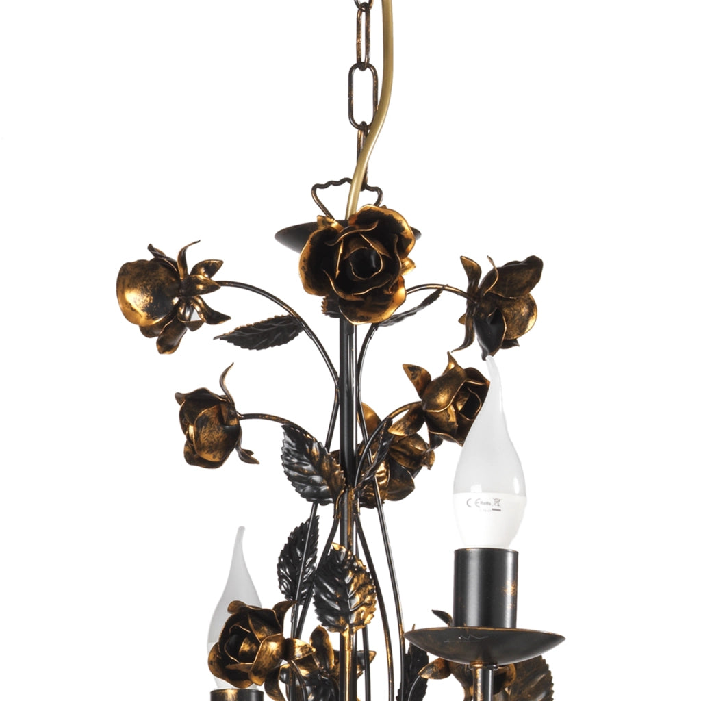 Lampadario Carolina bronzo