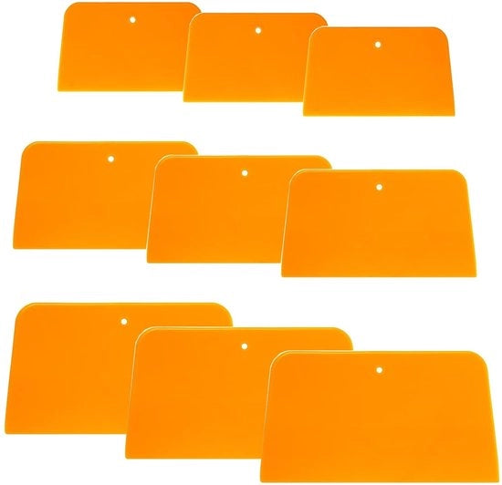 Set di pennelli per pittura 9 pezzi - pennelli per pittura in plastica - raschietti - lama per raschiatura - bordi flessibili - precisione garantita - ausilio affidabile - raschietto