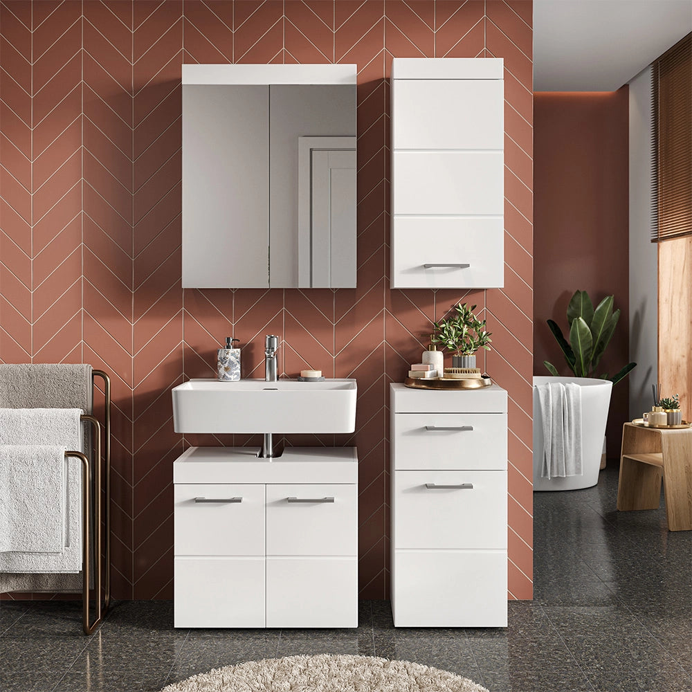 Vicco Set mobili bagno Bianco 5 parti