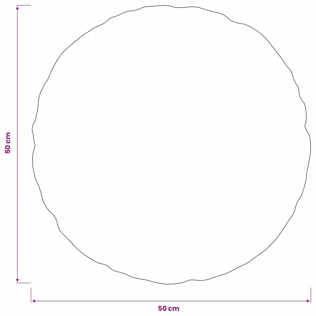 Federa 6 pcs HEERLEN Rosa Ø 50 cm Velluto 922542