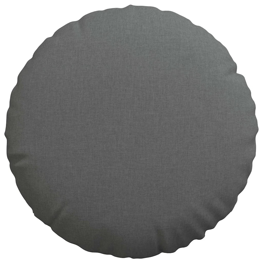 Cuscini per Seduta 2 pcs Grigio scuro Ø50 x 19 cm Tessuto 42014158