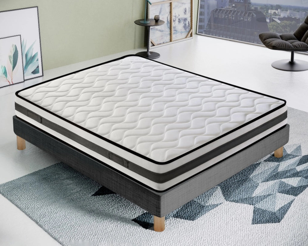 Materasso Piazza e Mezza 140x200 in waterfoam - Alto 20 cm - ortopedico - lato estate/inverno - 13 Zone di Comfort - Alta traspirabilità 