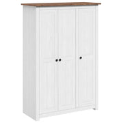 Armadio a 3 Ante Bianco 118x50x171,5cm in Pino Panama Range CFW2236704