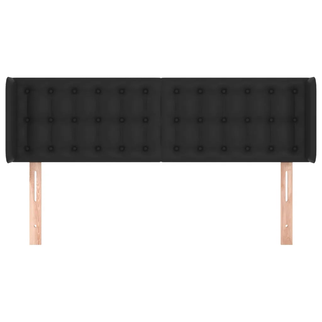 Testiera ad Orecchio-Testata con Orecchie Nera 147x16x78/88 cm in Similpelle 633913