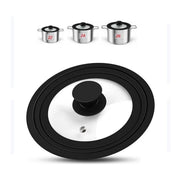 Coperchio per Pentole e Padelle in Vetro e Silicone 22 - 24 - 26 cm