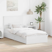 Letto con Contenitore Bianco 75 x 190 cm Legno multistrato