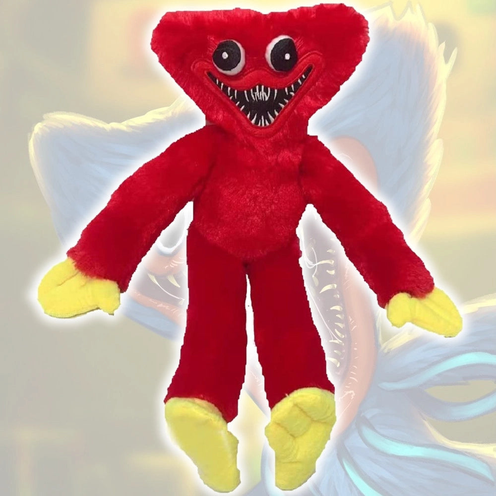 Trade Shop - Peluche Pupazzo Morbido Poppy Playtime Huggy Wuggy Plush Doll Gioco Rosso 40cm -