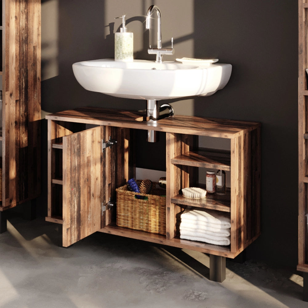Mobile sottolavabo per bagno Fynn Legno antico 80 x 54 cm Vicco