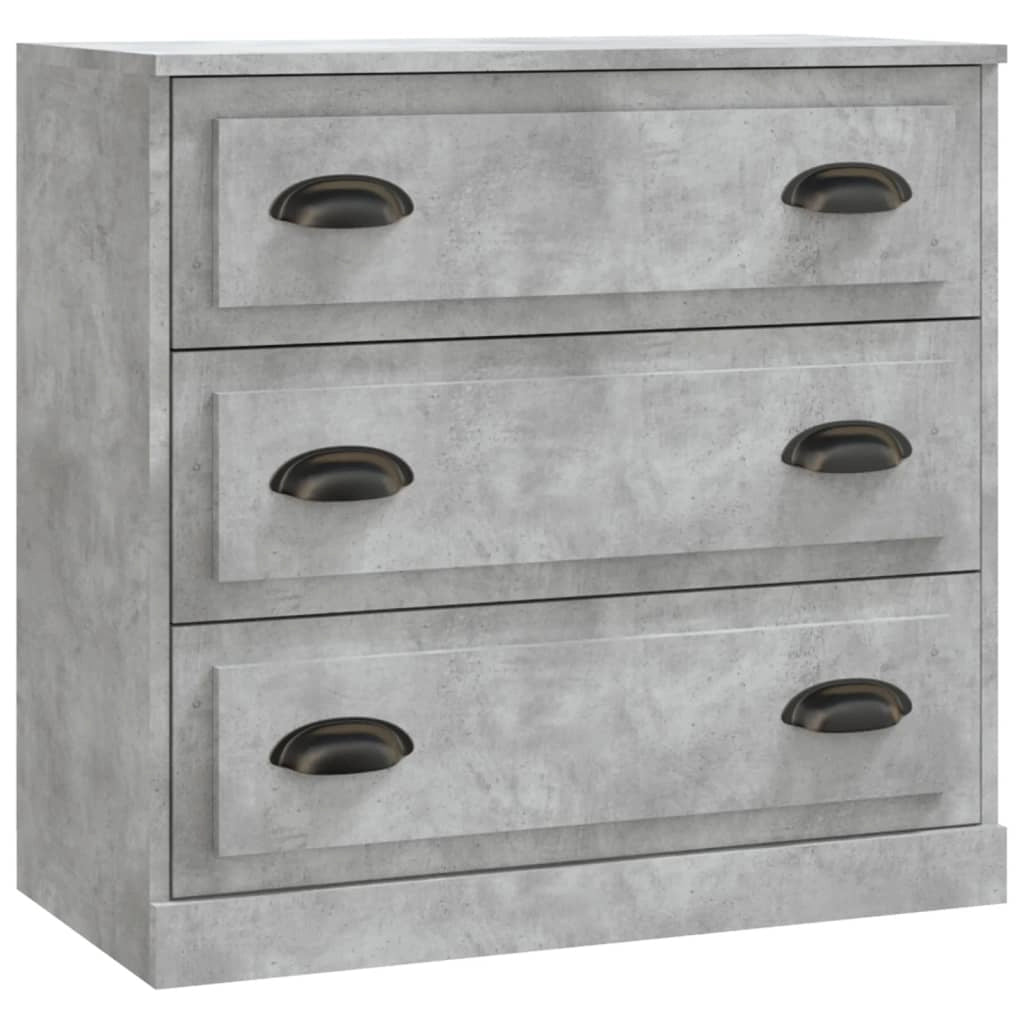 Buffet credenza cassettiera armadio mobile contenitore organizer per cucina soggiorno salotti set da 2 legno ingegnerizzato grigio 02_0036880