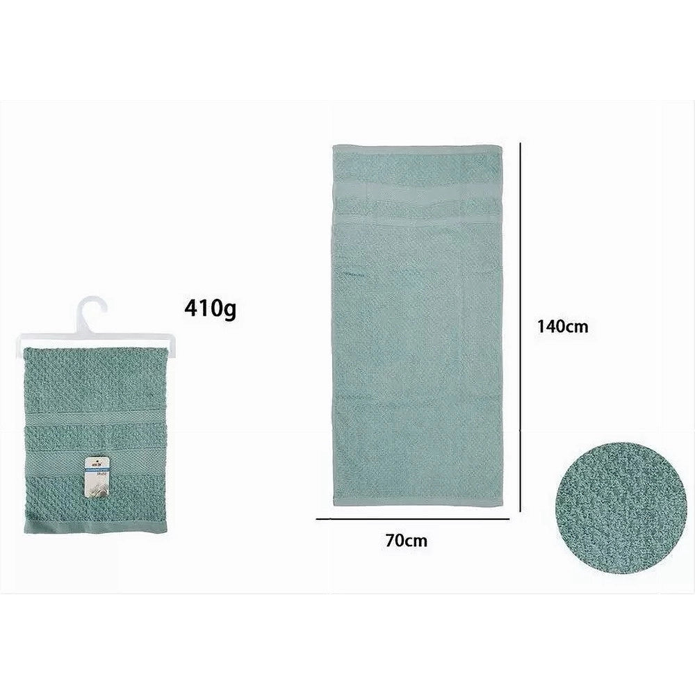 Trade Shop - Asciugamano Da Bagno Telo In Cotone Morbida 70x140cm 410gr Colore Celeste 79498 -