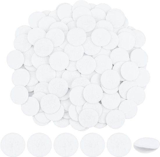 Vilten Cirkels 400 Stuks - Adeschi Autoadesive per Veltro - Pads Preconfezionati - 25 mm/1 pollice - Artigianato/DIY - Veltro di Alta Qualità