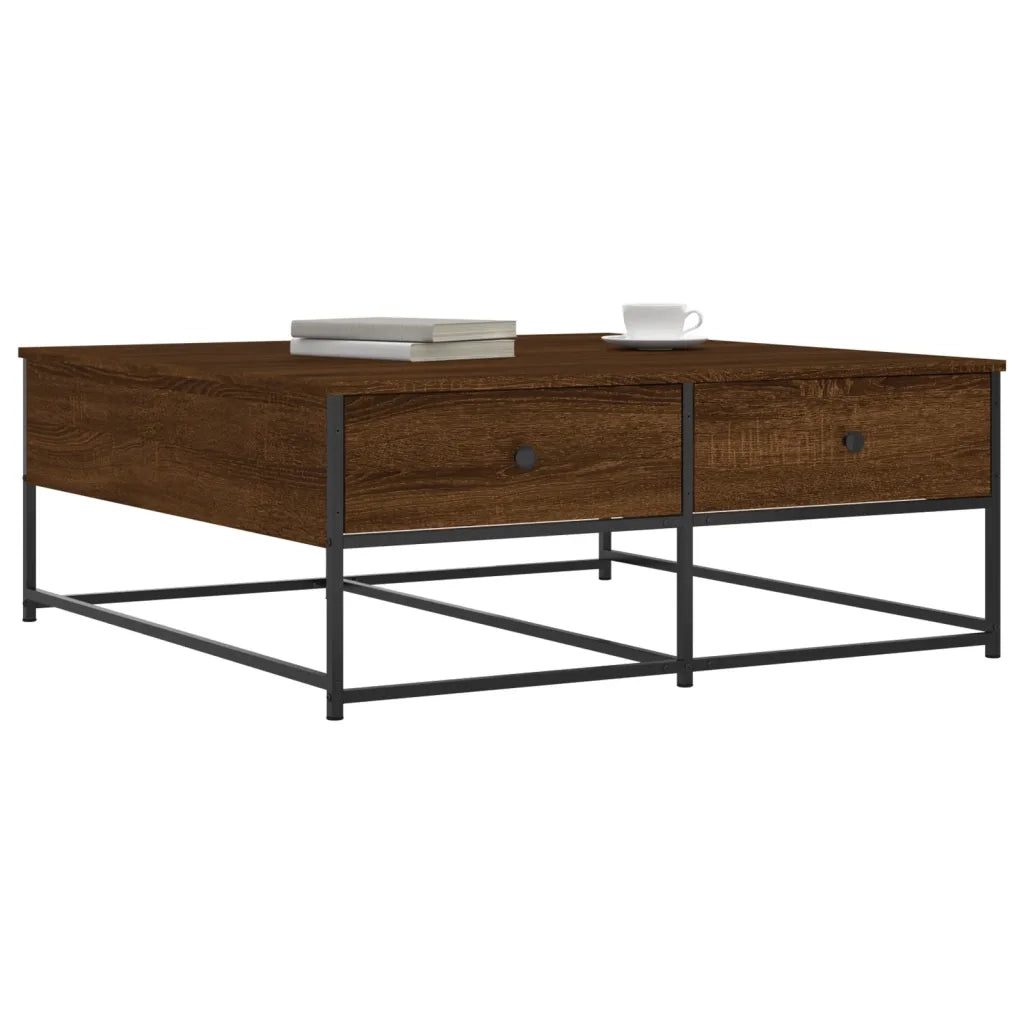 Tavolino salotto | Tavolino da caff¨¨ | Tavolino da Soggiorno Rovere Marrone 100x99x40 cm Legno Multistrato