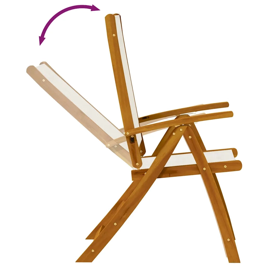 Set Pranzo da Giardino 9pz Legno Massello di Acacia e Textilene 3279291