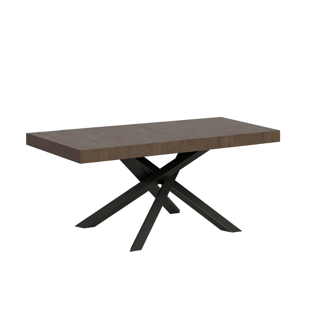 Tavolo allungabile 90x120/224 cm Volta Premium Noce telaio Antracite