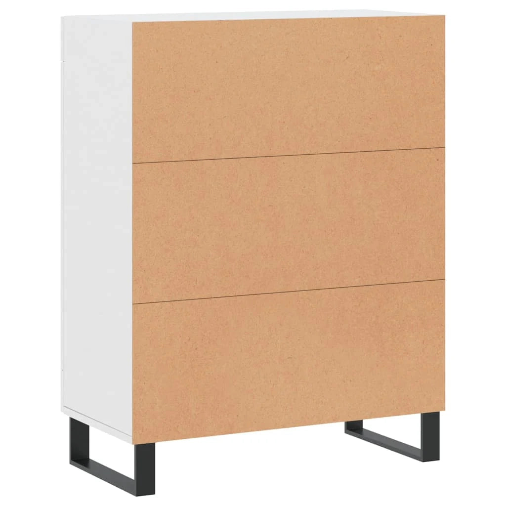 Buffet credenza cassettiera armadio mobile contenitore organizer per cucina soggiorno salotto 69,5 x 34 x 90 cm legno ingegnerizzato bianco 02_0030433