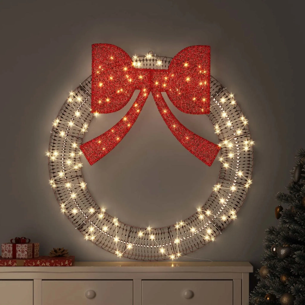 Ghirlanda con 150 LED Bianco caldo 121 x 121 x 10 cm PET 42019138