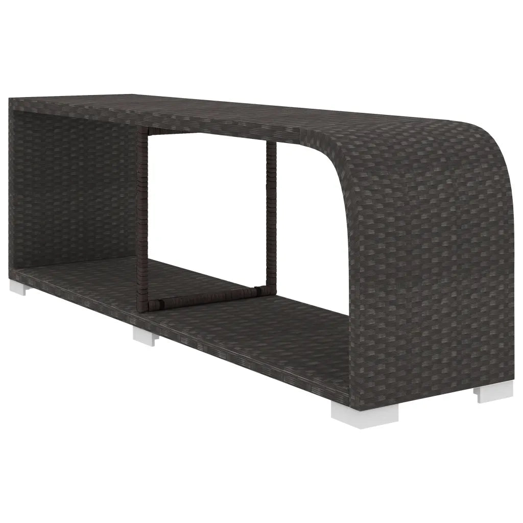 Set Divani da Giardino 11 pz con Cuscini in Polyrattan Nero 46829